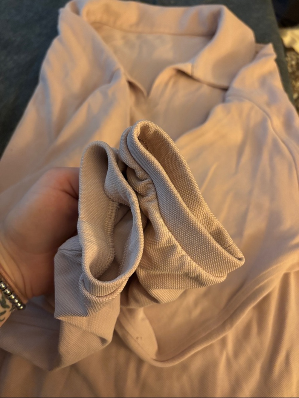 lululemon athletica Open-Collar Long Sleeve Oversized Taupe Sweatshirt | Size M - Picture 4 of 10